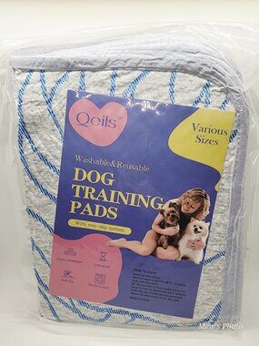 Qeils Washable & Reusable Dog Training Pads with Non-Slip Bottom